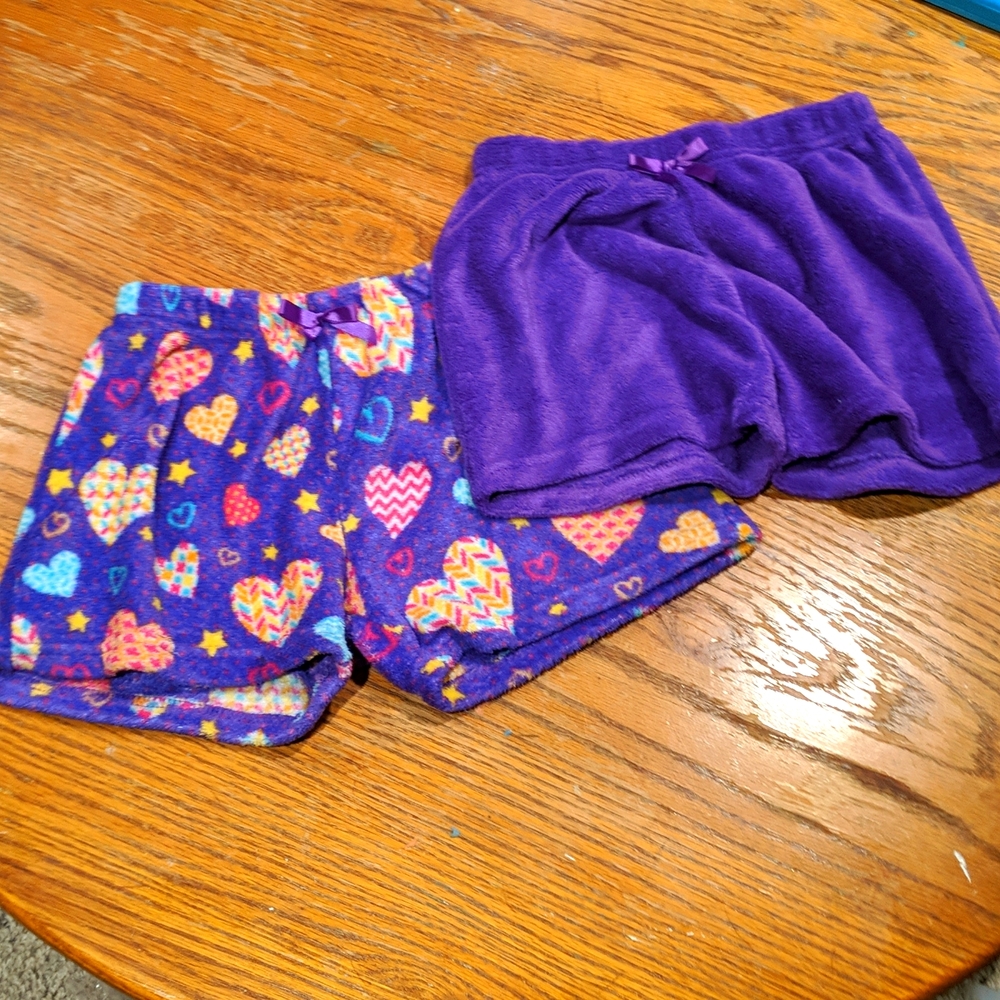 Set of plush PJ shorts